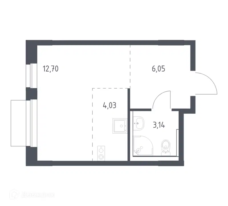 Студия 25.92 м² Новое Внуково