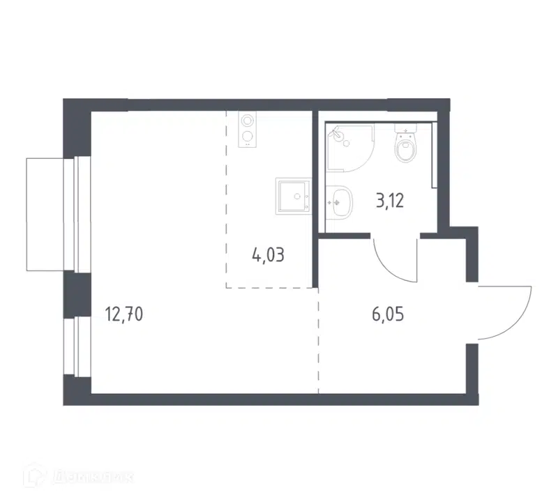 Студия 25.9 м² Новое Внуково