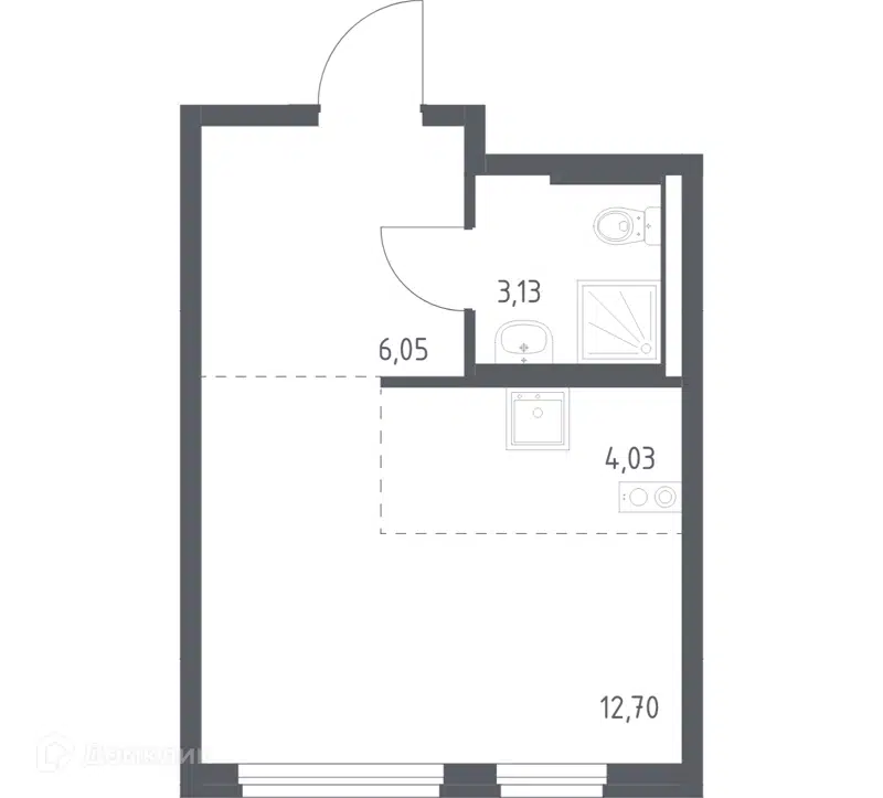 Студия 25.7 м² Новое Внуково