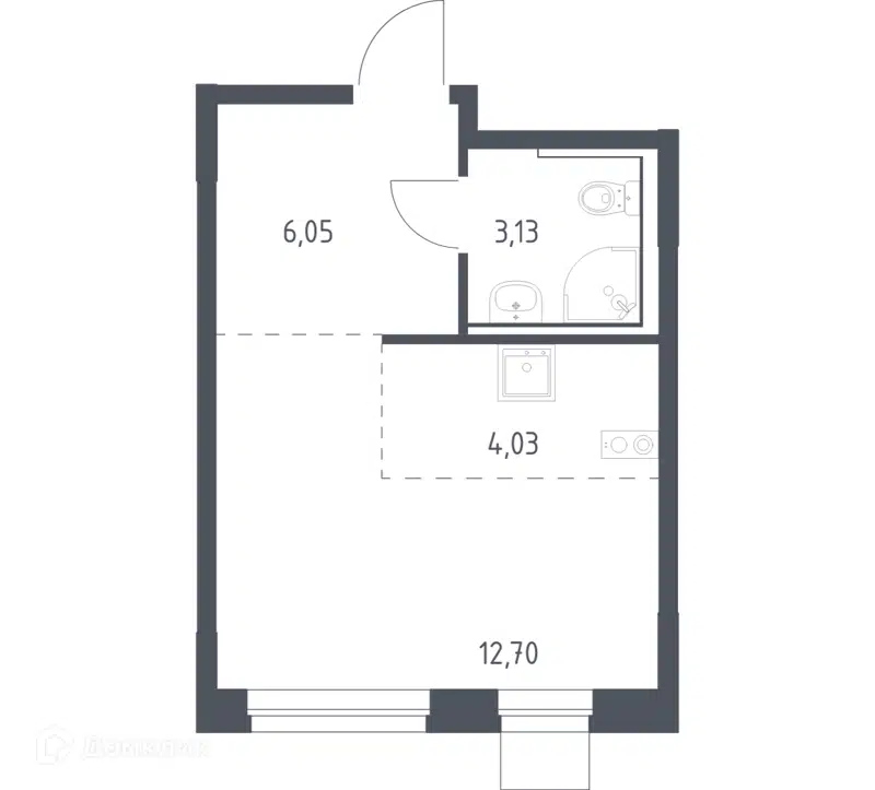 Студия 25.91 м² Новое Внуково