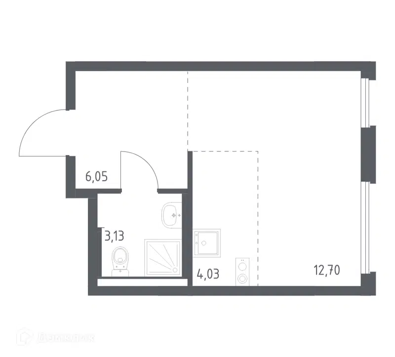 Студия 25.4 м² Новое Внуково