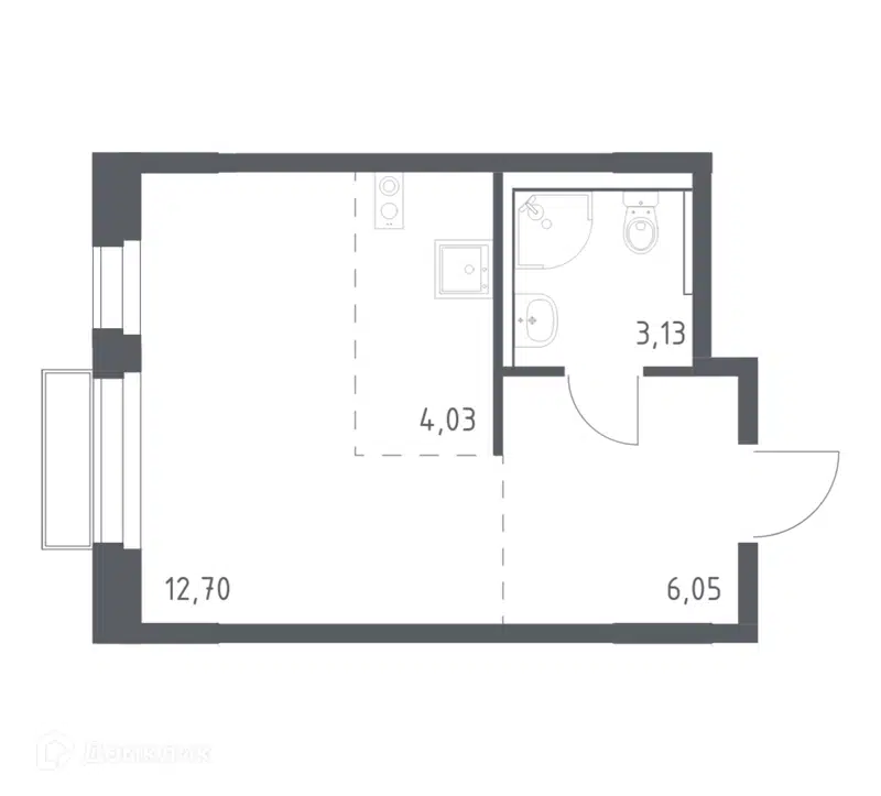 Студия 25.91 м² Новое Внуково