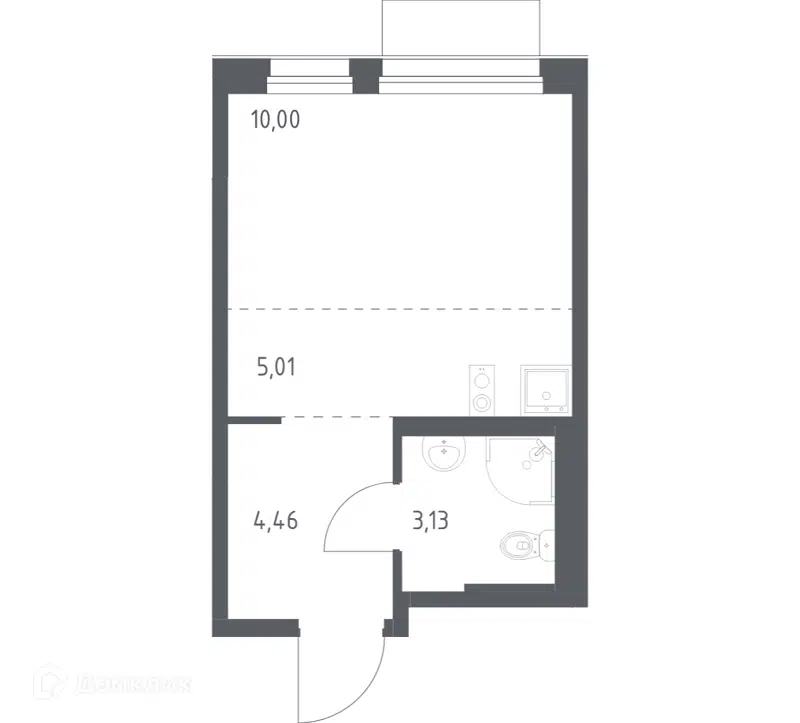 Студия 22.6 м² Новое Внуково