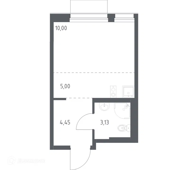 Студия 22.58 м² Новое Внуково