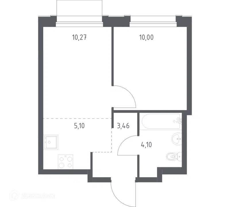 1-комнатная квартира 32.93 м² Новое Внуково