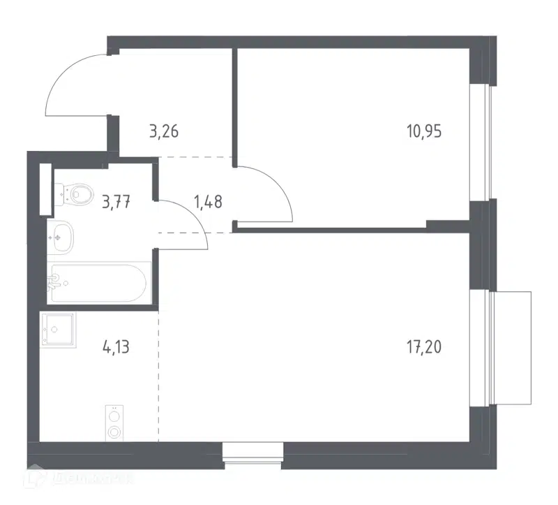 1-комнатная квартира 39.9 м² Новое Внуково
