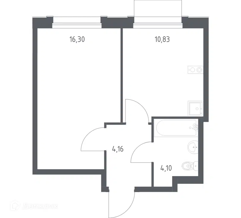 1-комнатная квартира 35.39 м² Новое Внуково