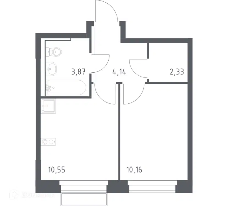 1-комнатная квартира 31.05 м² Новое Внуково