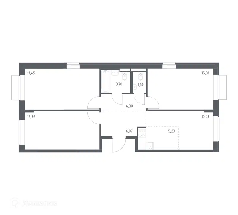 3-комнатная квартира 78.5 м² Новое Внуково
