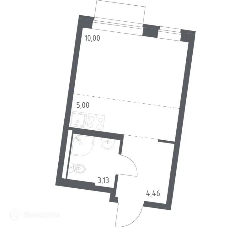 Студия 22.59 м² Квартал Западный