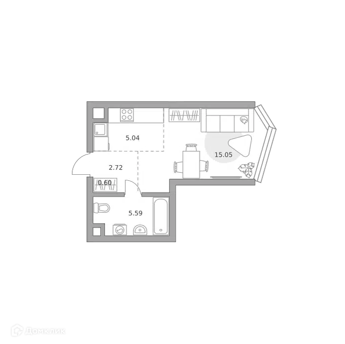 Студия 29 м² Мнёвники от Гранель