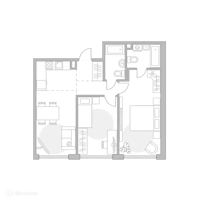 2-комнатная квартира 64.86 м² Мнёвники от Гранель