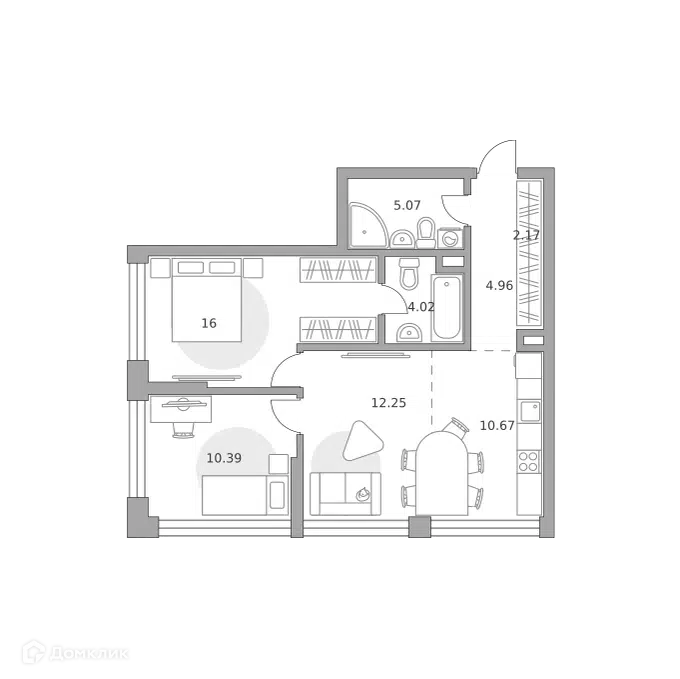 3-комнатная квартира 65.53 м² Мнёвники от Гранель