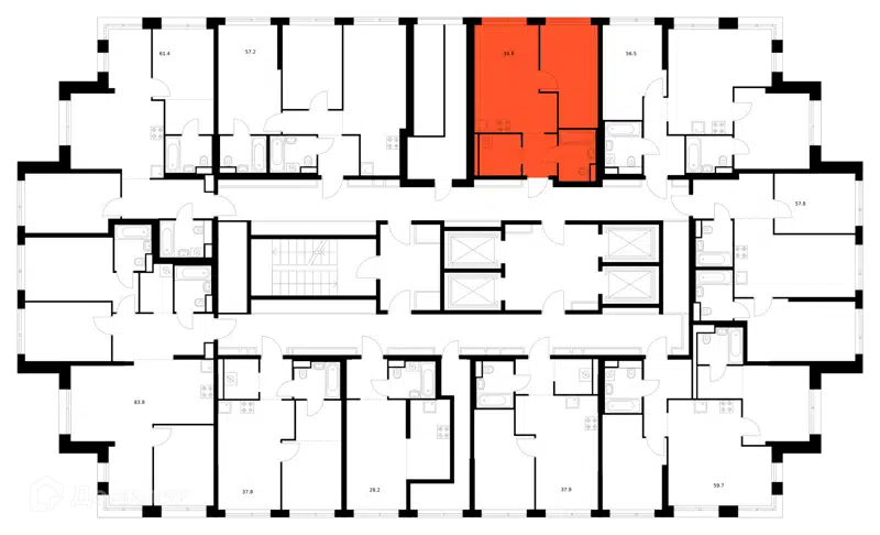 1-комнатная квартира 38.8 м² Строгино 360