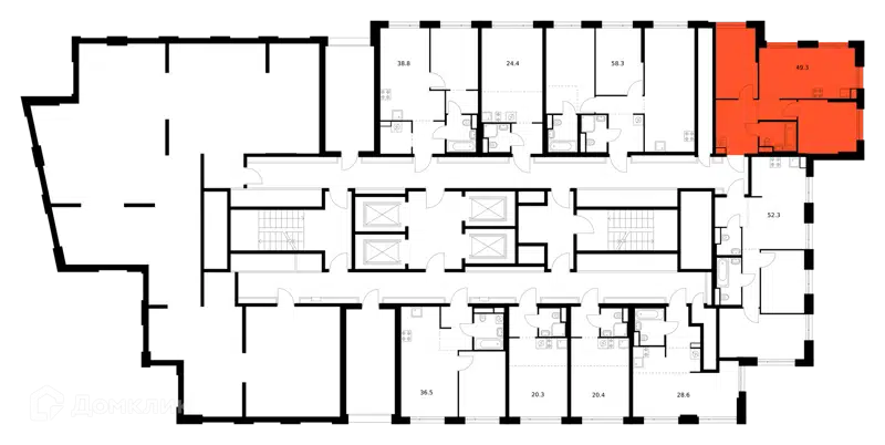 2-комнатная квартира 49.3 м² 2-й Иртышский