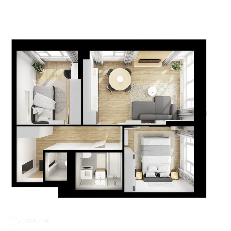 2-комнатная квартира 50.3 м² 2-й Иртышский
