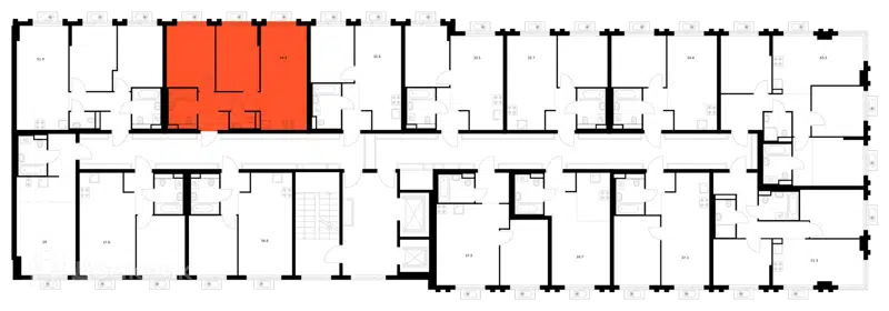 2-комнатная квартира 49.9 м² Белая Дача парк