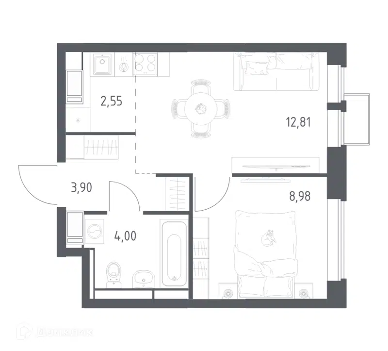 1-комнатная квартира 32.24 м² Большое Путилково