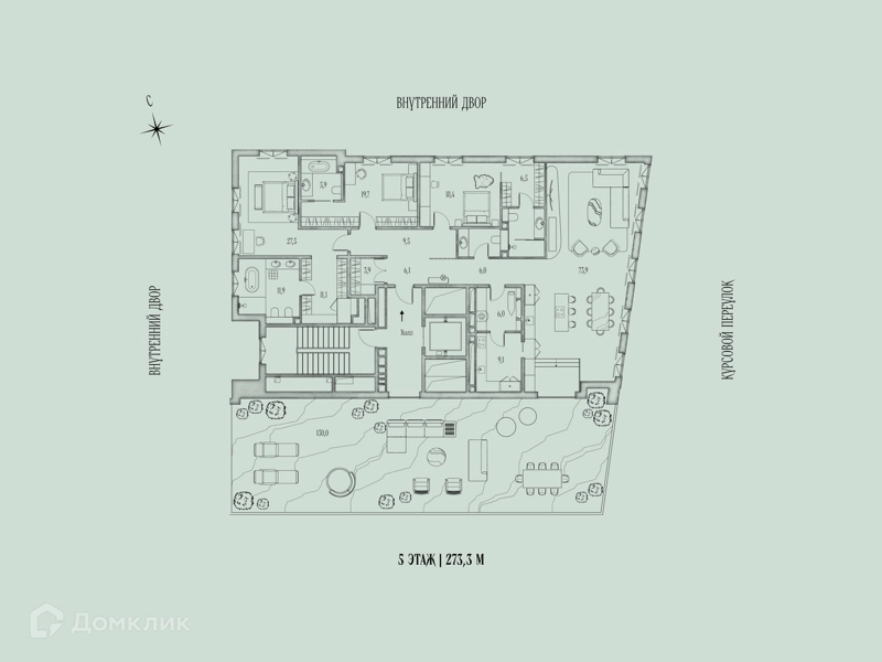 3-комнатная квартира 271.9 м² Аннабель