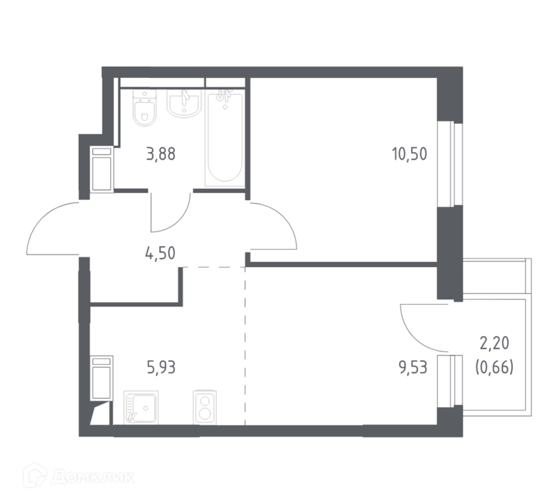 1-комнатная квартира 35 м² Пятницкие Луга