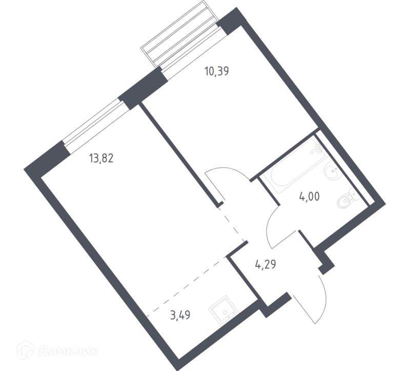 1-комнатная квартира 35.6 м² Рублевский квартал