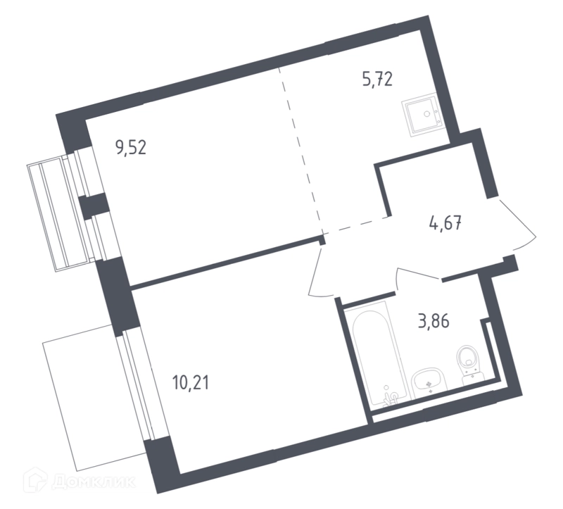 1-комнатная квартира 34 м² Рублевский квартал