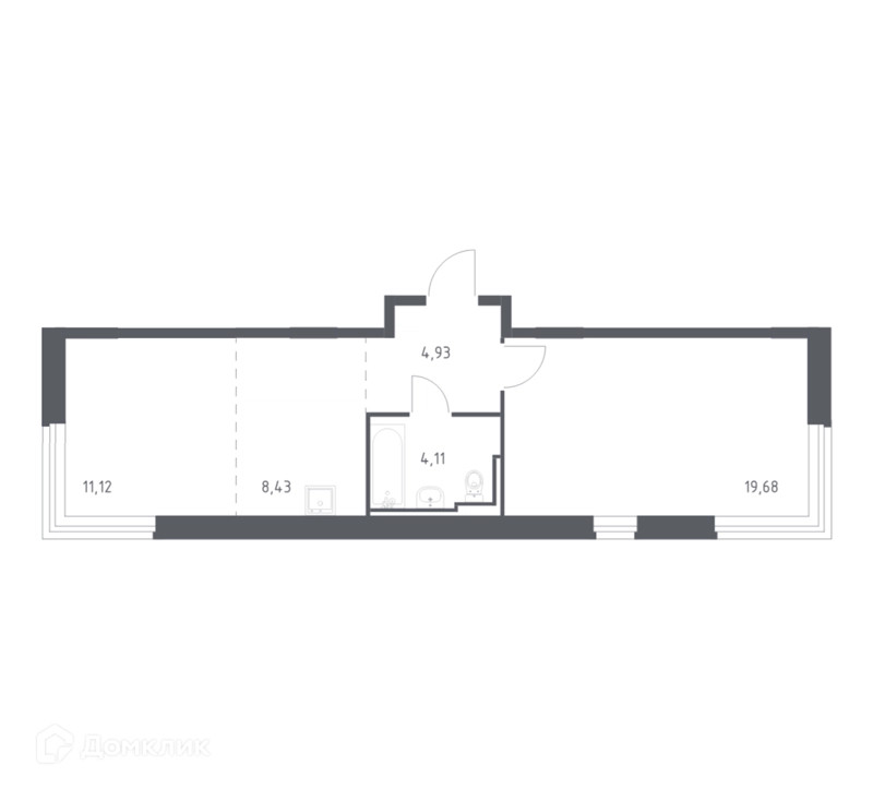 1-комнатная квартира 47.5 м² Рублевский квартал