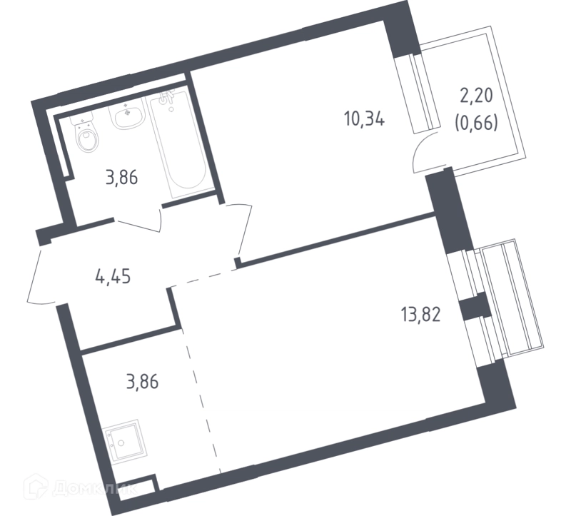 1-комнатная квартира 37 м² Рублевский квартал