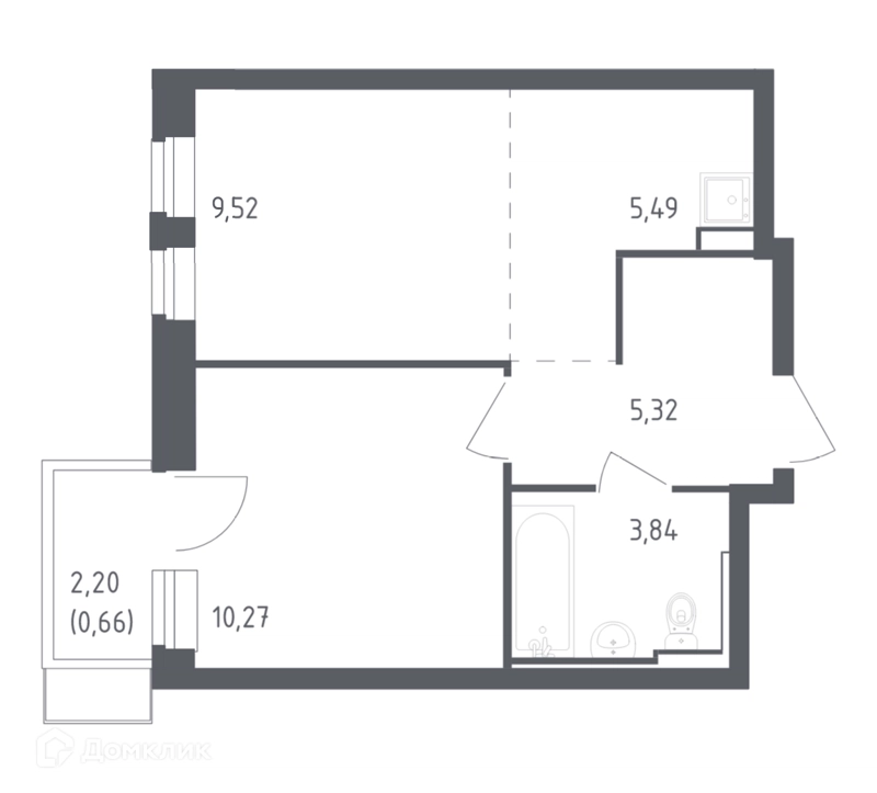 1-комнатная квартира 35.1 м² Рублевский квартал