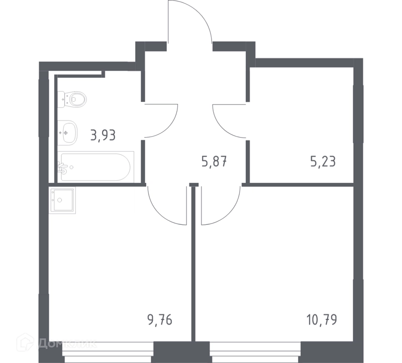 1-комнатная квартира 35.3 м² Рублевский квартал