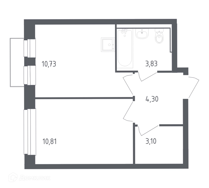 1-комнатная квартира 32 м² Рублевский квартал