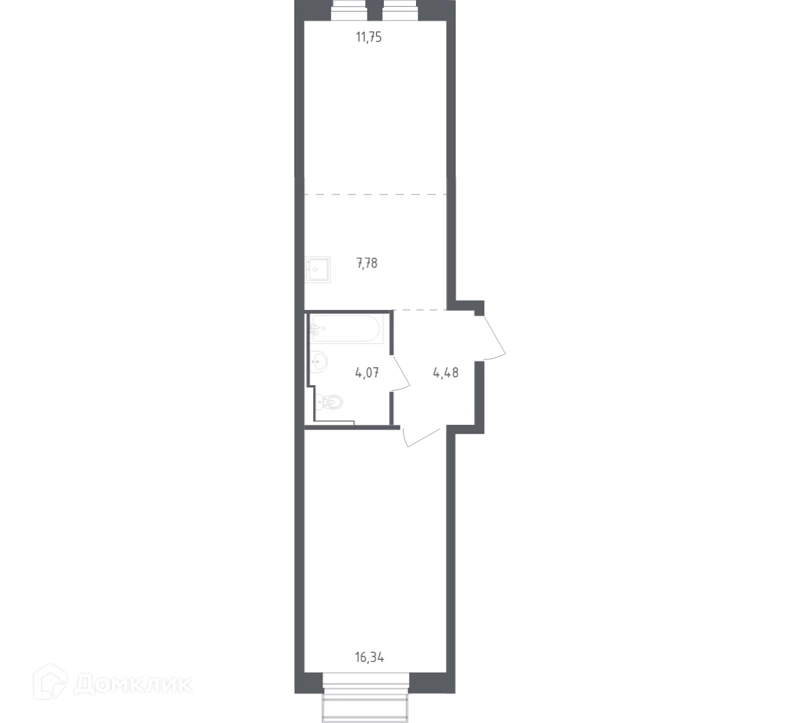 1-комнатная квартира 44.42 м² Рублевский квартал