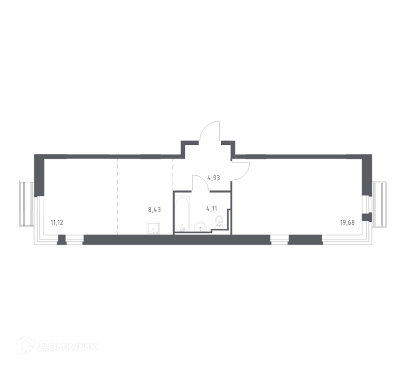 1-комнатная квартира 47.3 м² Рублевский квартал