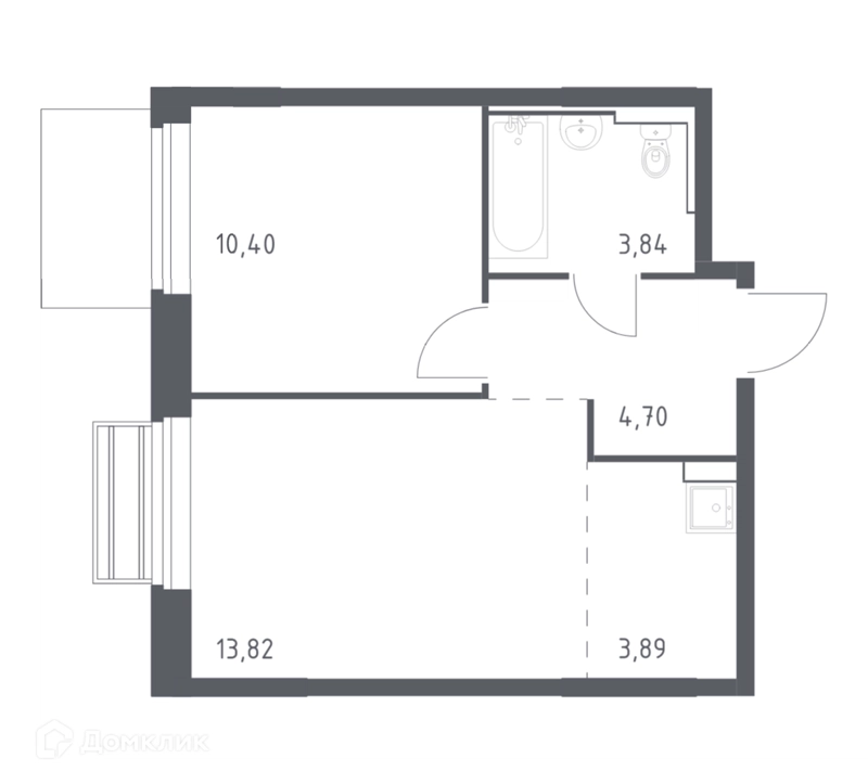 1-комнатная квартира 36.65 м² Рублевский квартал