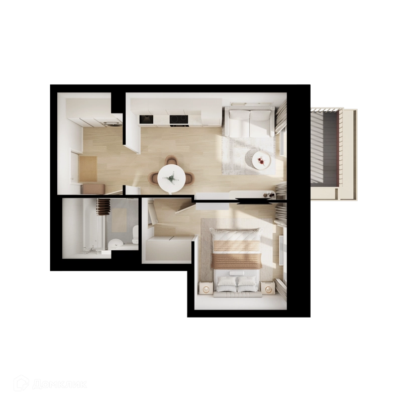 1-комнатная квартира 35.32 м² Ильинские луга