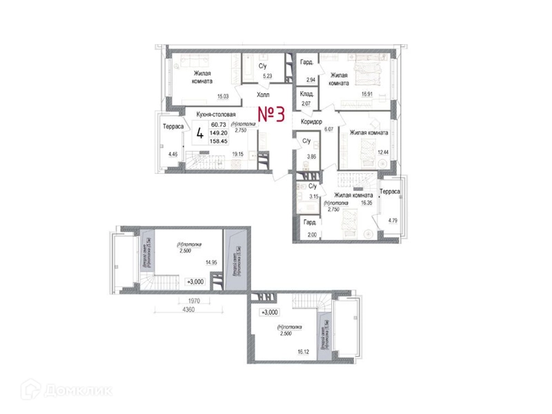 2-комнатная квартира 82.37 м² АРТ