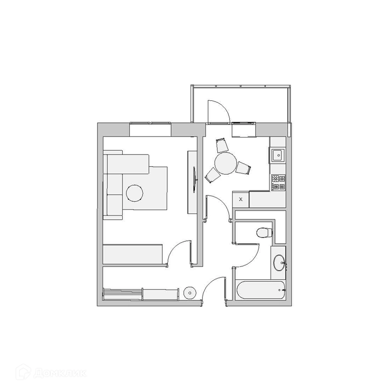1-комнатная квартира 37.12 м² Высокий Берег