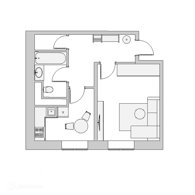 1-комнатная квартира 37.2 м² Высокий Берег