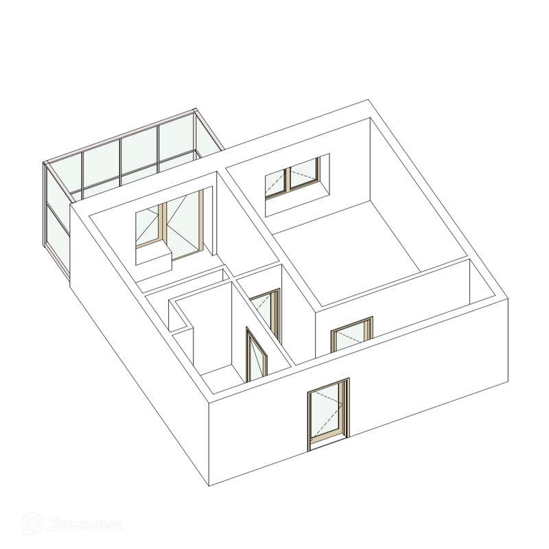1-комнатная квартира 40.1 м² Высокий Берег