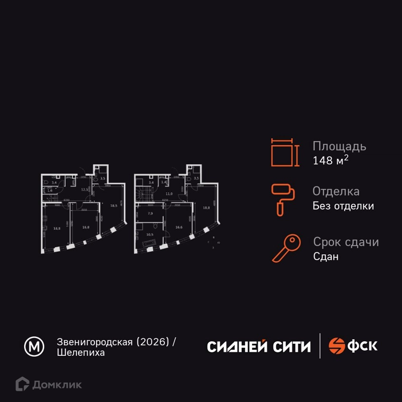4-комнатная квартира 148 м² Сидней Сити
