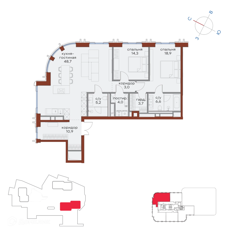 2-комнатная квартира 115.3 м² Татарская 35
