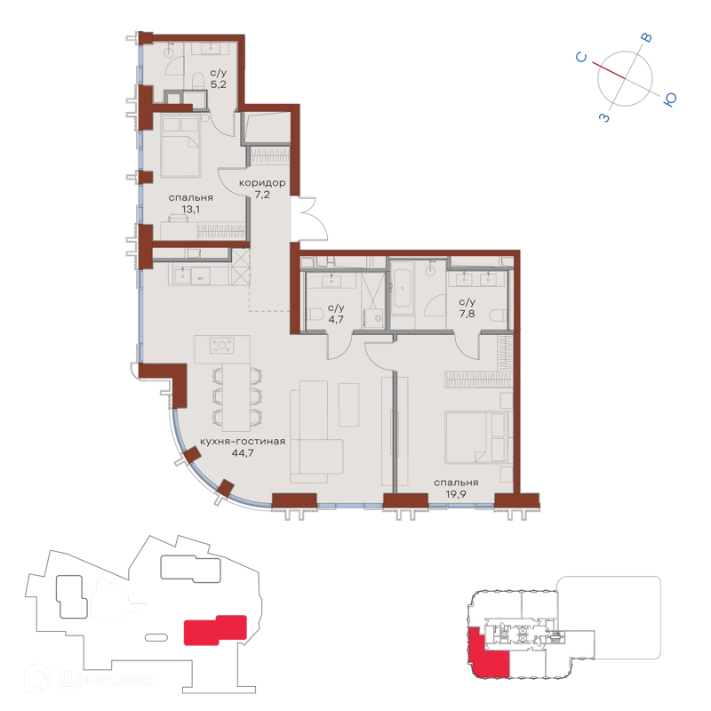 2-комнатная квартира 102.5 м² Татарская 35