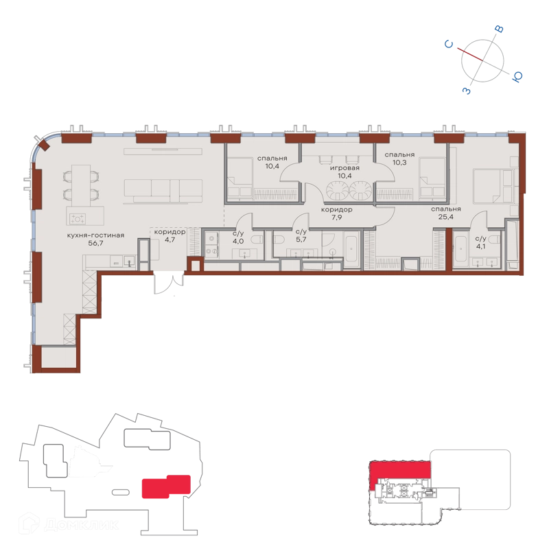 4-комнатная квартира 139.6 м² Татарская 35
