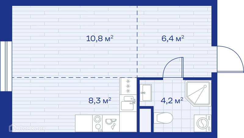 1-комнатная квартира 30 м² Миниполис Аристов Берег