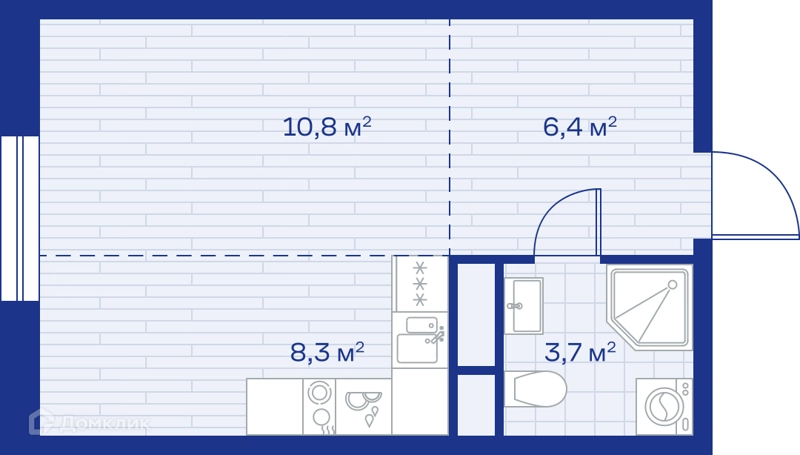 1-комнатная квартира 29 м² Миниполис Аристов Берег
