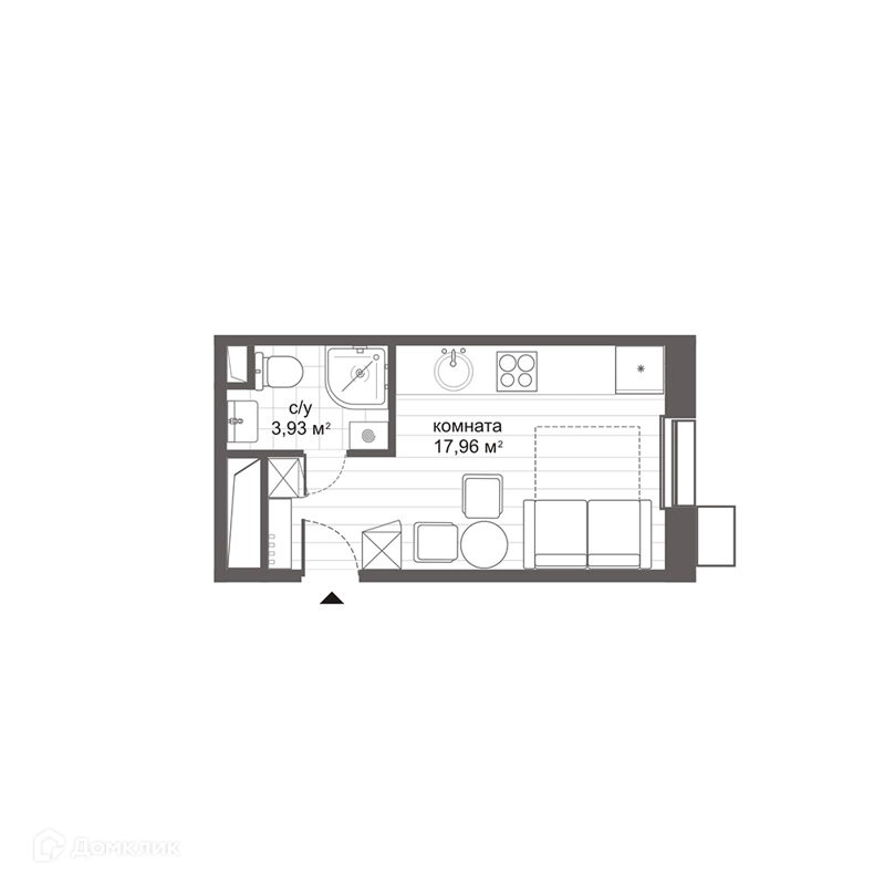 Студия 22.1 м² МФК Ситимикс Новокосино