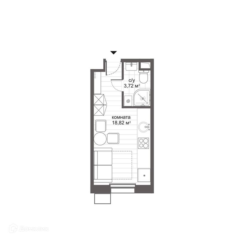 Студия 22.6 м² МФК Ситимикс Новокосино