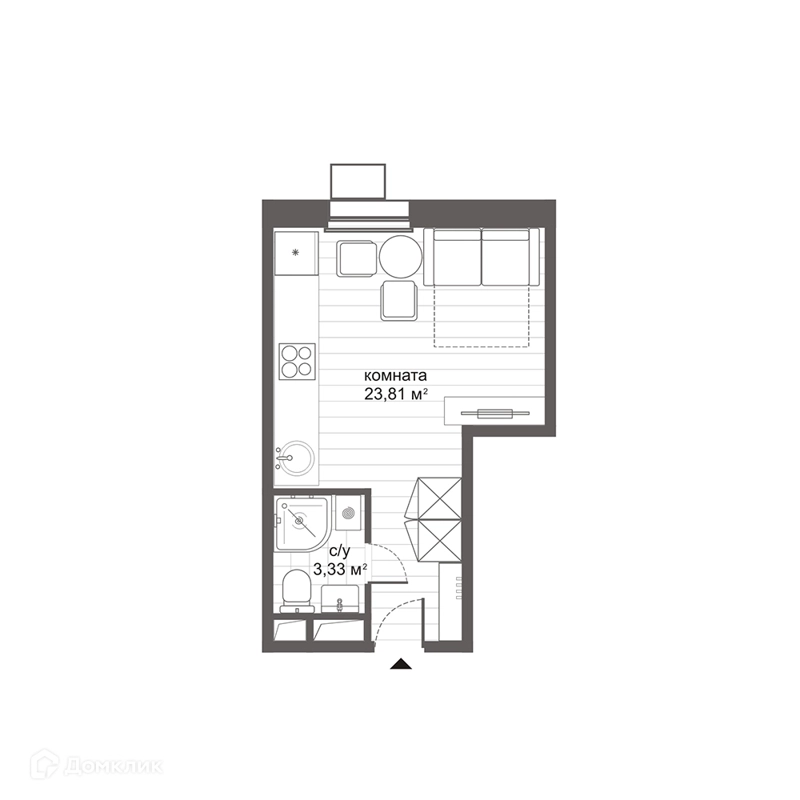 Студия 27.2 м² МФК Ситимикс Новокосино