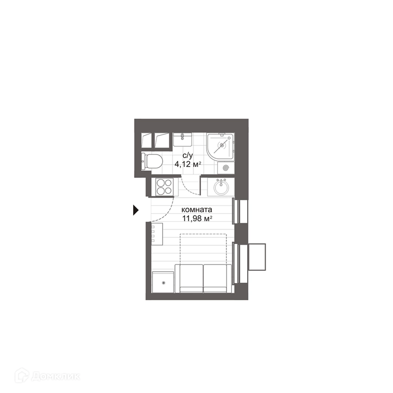 Студия 16.3 м² МФК Ситимикс Новокосино