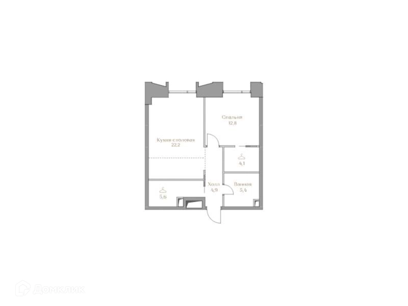 1-комнатная квартира 55 м² Коллекция Лужники